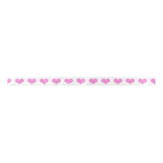 Rosa Herz Valentinstag Satin Ribbon Satinband (Vorderseite)