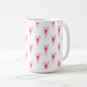 Rosa Herz Valentinstag Wasserflasche Kaffeetasse (VorderseiteRechts)