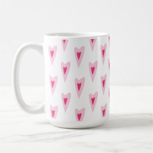Rosa Herz Valentinstag Wasserflasche Kaffeetasse