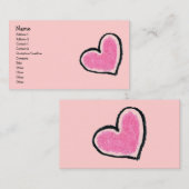 ROSA HERZ-Visitenkarte Visitenkarte (Vorne/Hinten)