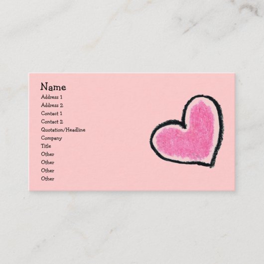 ROSA HERZ-Visitenkarte Visitenkarte (Vorderseite)