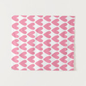 rosa Herz Wandteppich (Vorderseite (Horizontal))