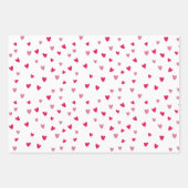 Rosa Herz-Wrap-Papier-Set | Süße Geschenkverpackun Geschenkpapier Set (Vorderseite)