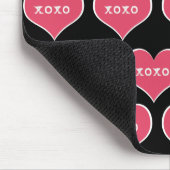 Rosa Herz XOXO Mousepad (Ecke)