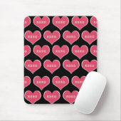 Rosa Herz XOXO Mousepad (Mit Mouse)