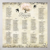 Rosa Herzbaum - 100 bis 150 Gäste - alphabetisch Poster (Vorne)