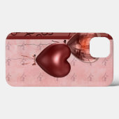 Rosa Herzblasen und Liebe Case-Mate iPhone Hülle (Rückseite (Horizontal))