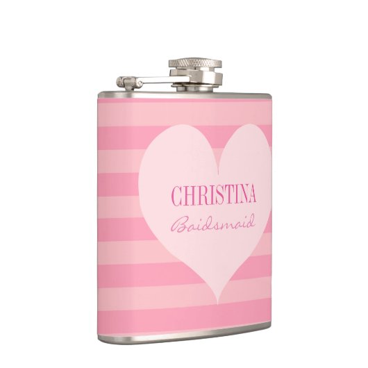 Rosa Herzbrille elegant personalisiert Flachmann (Rechts)