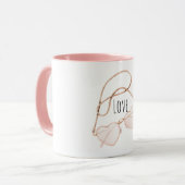 Rosa Herzbrille Tasse (Vorderseite Links)