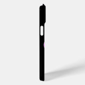Rosa Herzchen auf Schwarz Case-Mate iPhone Hülle (Rückseite / Rechts)
