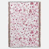 Rosa Herzchen Muster Decke (Vorderseite Vertikal)