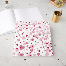 Rosa Herzchen Muster Gästebuch