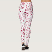 Rosa Herzchen Muster Leggings (Rückseite)