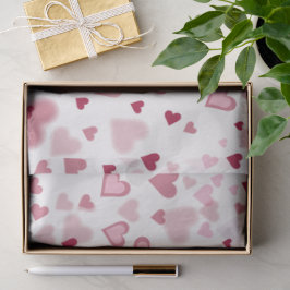 Rosa Herzchen Muster Seidenpapier