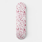 Rosa Herzchen Muster Skateboard (Vorderseite)