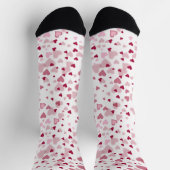 Rosa Herzchen Muster Socken (Oben)