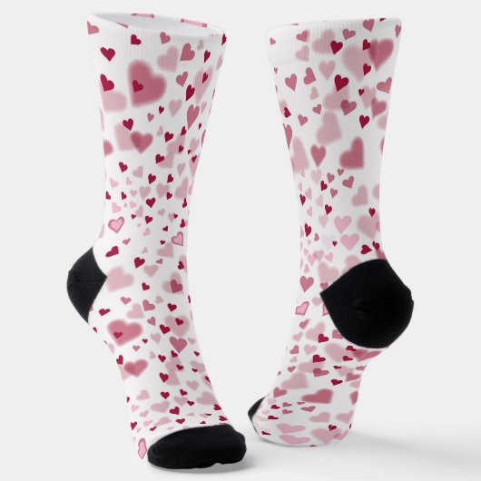 Rosa Herzchen Muster Socken (Gewinkelt)