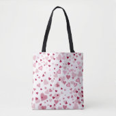 Rosa Herzchen Muster Tasche (Vorderseite)