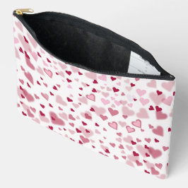 Rosa Herzchen Muster Zubehörtasche