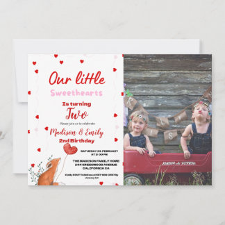 Rosa Herzchen Valentinstag Geburtstag Sweetheart Einladung