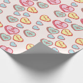 Rosa Herzchen Valentinstag Geschenkpapier (Ecke)