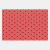 Rosa Herzchen Valentinstag Geschenkpapier Set (Vorderseite 3)