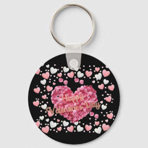 Rosa Herzchen Valentinstag Schlüsselanhänger