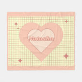 Rosa Herzcreme Gestank Valentinstag Geschenk Fleecedecke (Vorderseite (Horizontal))