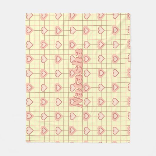 Rosa Herzcreme Gestank Valentinstag Geschenk Fleecedecke (Vorderseite)