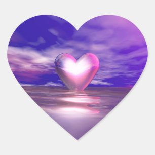 rosa Herzcreme Herz-Aufkleber