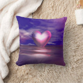 rosa Herzcreme Kissen (Decke)