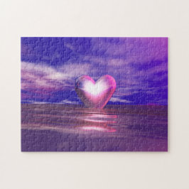 rosa Herzcreme Puzzle