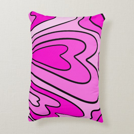 rosa Herzdesign Dekokissen (Rückseite(Vertikal))