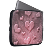 rosa Herzdesign Laptopschutzhülle (Vorne Rechts)