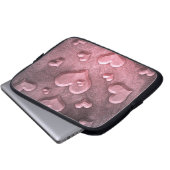 rosa Herzdesign Laptopschutzhülle (Vorne Knopf)
