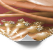 rosa Herzdesign Poster (Ecke)