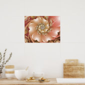 rosa Herzdesign Poster (Küche)