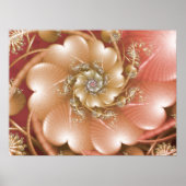 rosa Herzdesign Poster (Vorne)