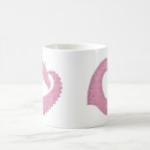 Rosa Herzdrache in Weiß Kaffeetasse (Mittel)