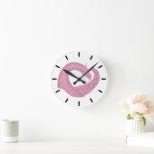 Rosa Herzdrache Runde Wanduhr (Zuhause)
