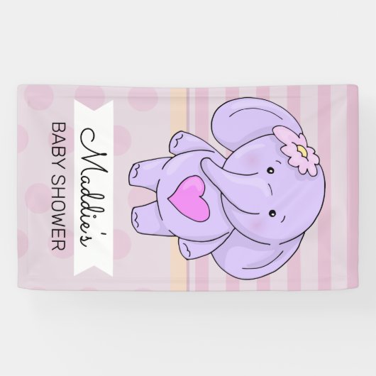 Rosa Herzelementar | Name und Ereignis hinzufügen Banner (Horizontal)