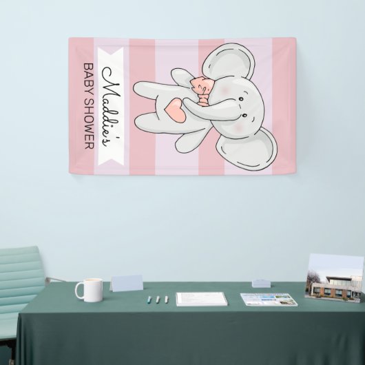 Rosa Herzelementar | Name und Ereignis hinzufügen Banner (Messeveranstaltung)