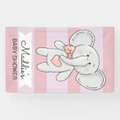 Rosa Herzelementar | Name und Ereignis hinzufügen Banner (Horizontal)