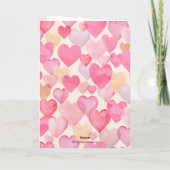 Rosa Herzen 60. Geburtstag Gruß Karte (Rückseite)