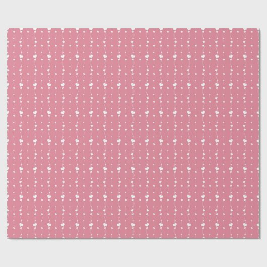 Rosa Herzen am Feierabend Geschenkpapier (Flach)