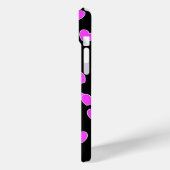 Rosa Herzen auf der schwarzen iPhone-Abdeckung Case-Mate iPhone Hülle (Rückseite / Links)