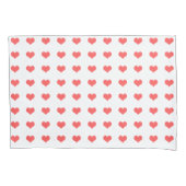 Rosa Herzen auf einem weißen Kissen individuell Kissenbezug (Vorderseite)