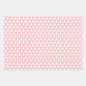 Rosa Herzen auf Farben Geschenkpapier Set (Vorderseite)