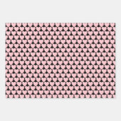 Rosa Herzen auf Farben Geschenkpapier Set (Vorderseite 3)