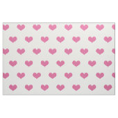 Rosa Herzen auf weißem Muster Stoff (Fat Quarter (45,7 x 55,9 cm))